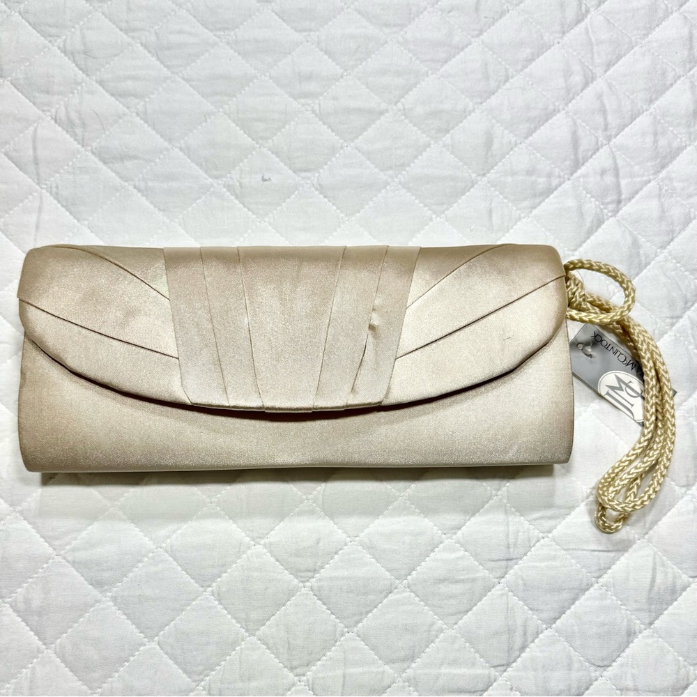 Jessica McClintock Elegant Cream Clutch Bag